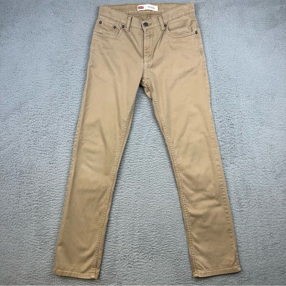 Levis 511 Pants Womens 16 Regular Beige Khaki Slim Fit Straight Leg Casual 28x29